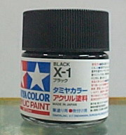 田宮水性漆 X-01 黑色(亮光)