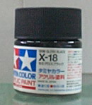 田宮水性漆 X-18 半亮黑色(亮光)