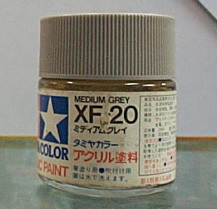 田宮水性漆 XF-20 中灰色(消光)